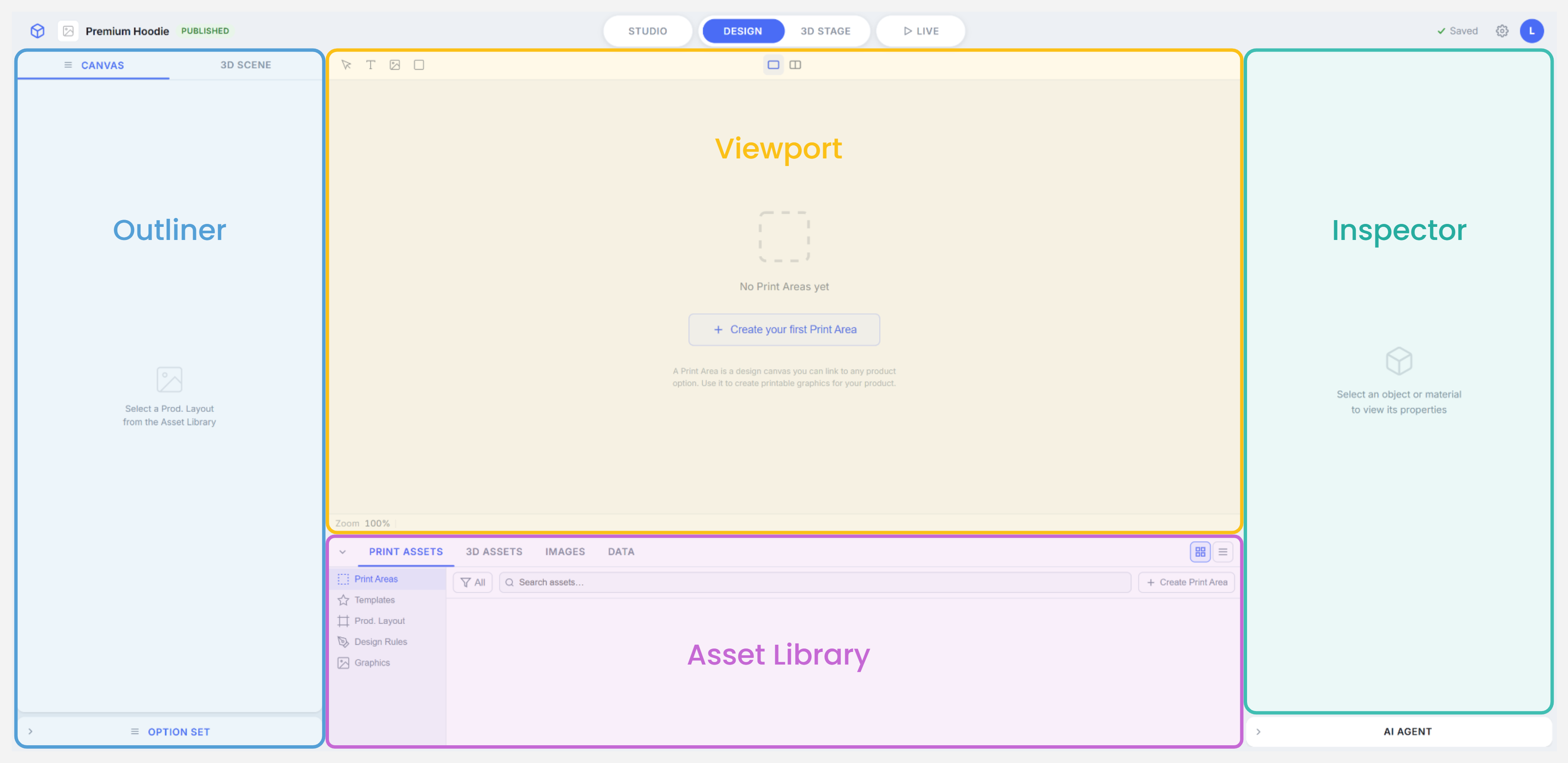 Builder interface — design system in context