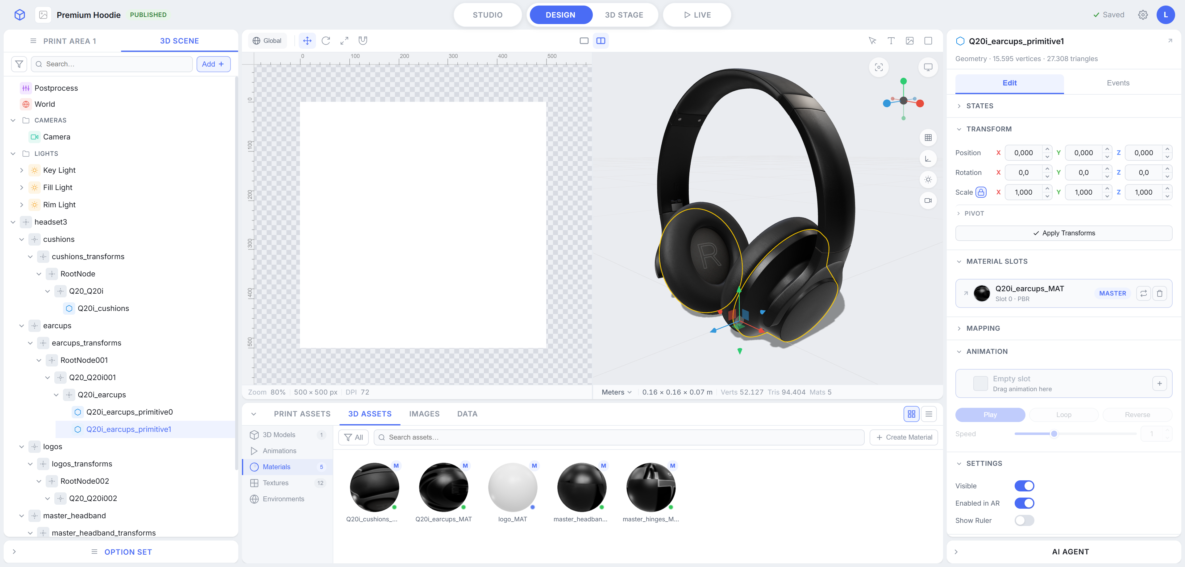 Builder — interface overview