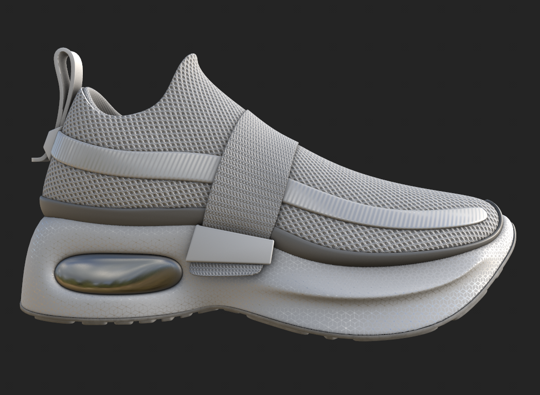 Shading and texturing with neutral white base and variant areas